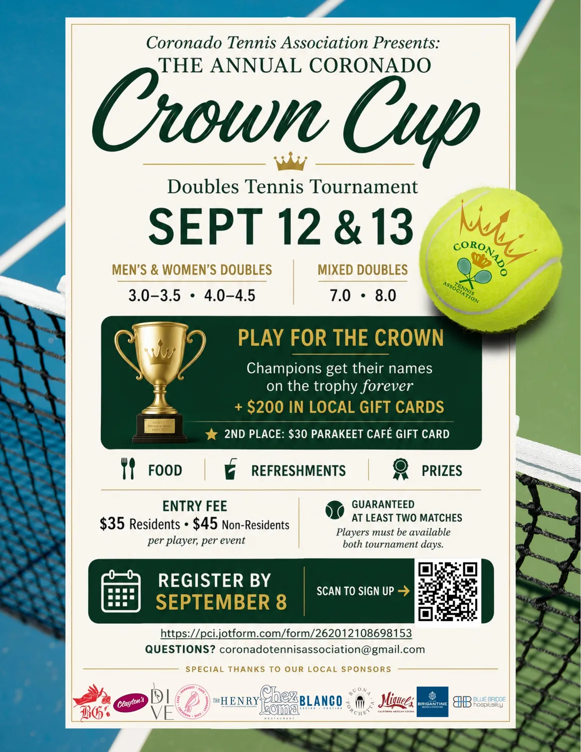 Crown Cup Doubles Tennis Tournament 